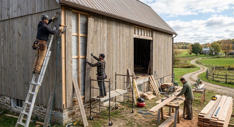 Barn Siding Installation in Bristol, VT