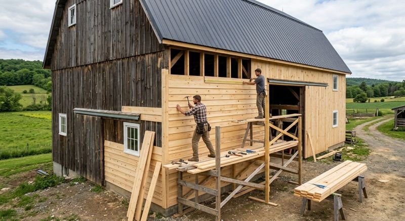 Barn Siding Installation in Franklin County, VT