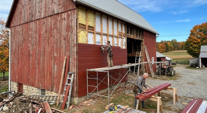 Barn Siding Replacement in Bristol, VT