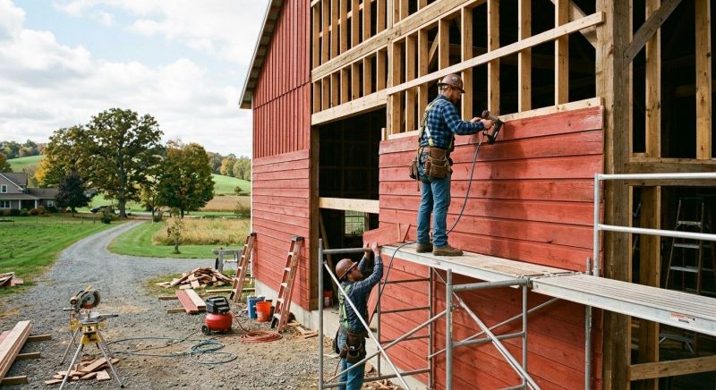 Barn Siding Replacement in Williston, VT