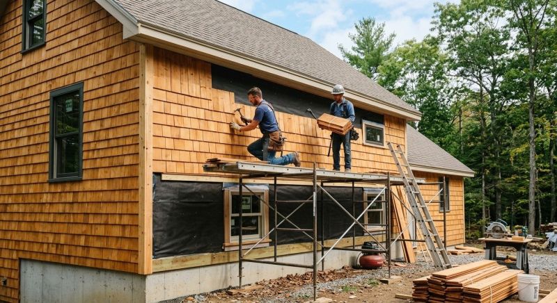 Cedar Siding Installation in Colchester, VT