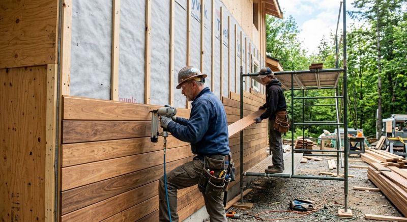 Hardwood Siding Installation in Williston, VT