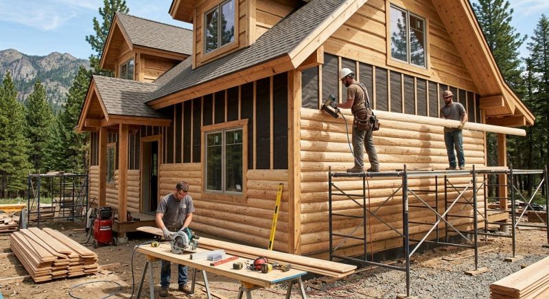 Log Siding Installation in Bristol, VT