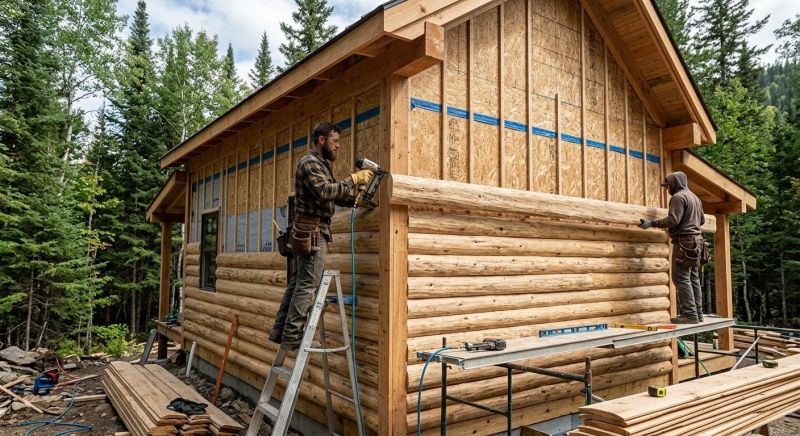 Log Siding Installation in Colchester, VT