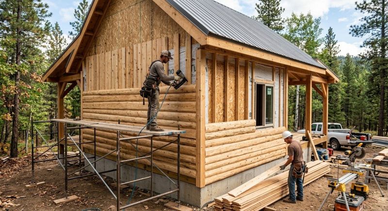 Log Siding Installation in Grand Isle, VT