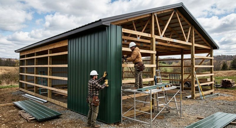 Pole Barn Siding Installation in Chittenden County, VT