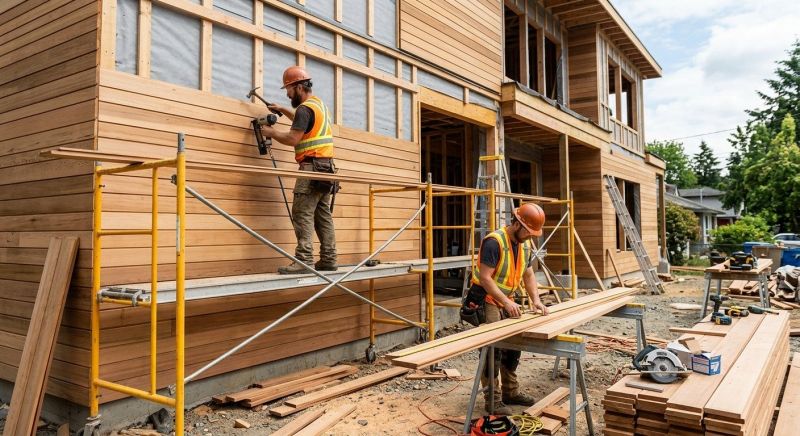 Wood Cladding Installation in Colchester, VT