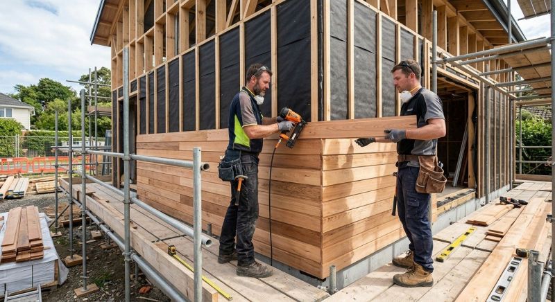Wood Cladding Installation in Huntington, VT