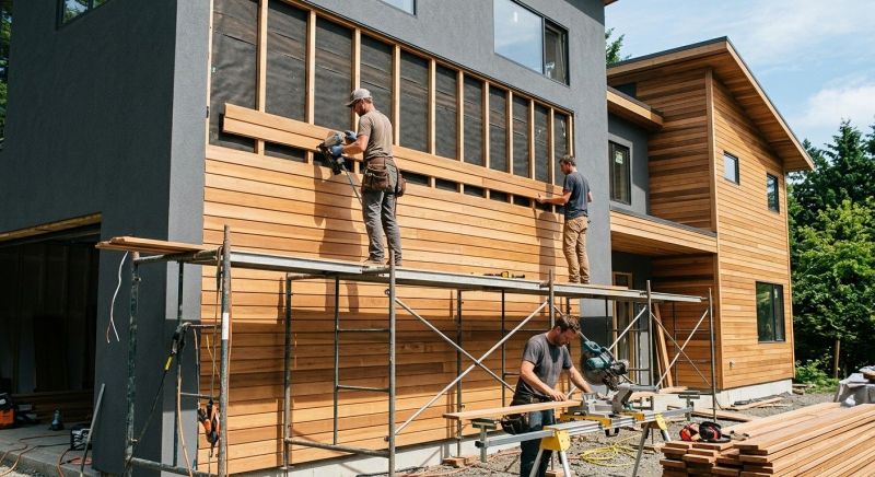 Wood Cladding Installation in Saint Albans, VT