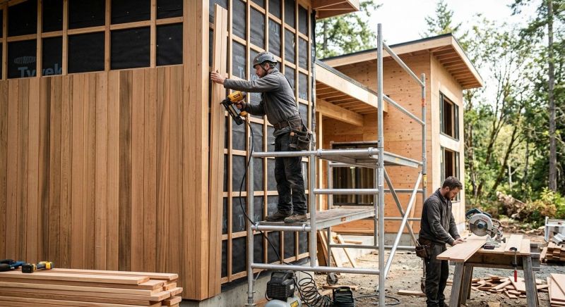 Wood Cladding Installation in Waterbury, VT